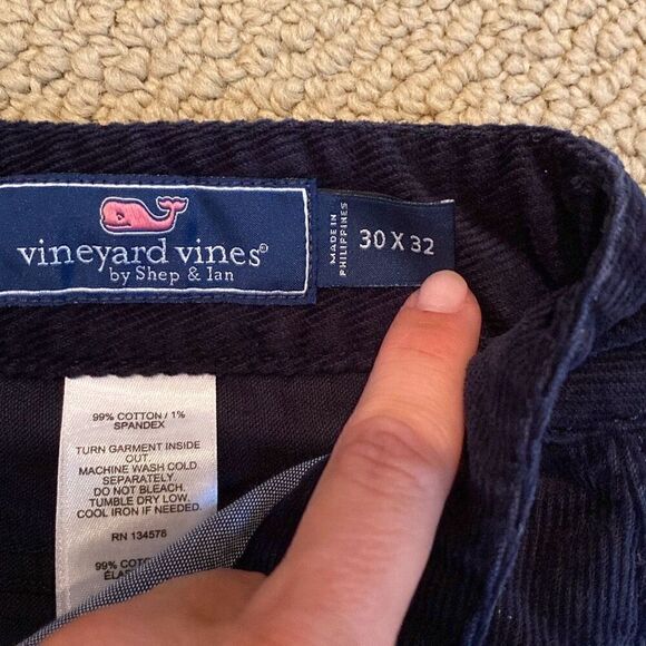 Vineyard Vines Slim Corduroy 5 Pocket Navy Pants 30x32 - Picture 2 of 7